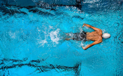 Swimmer in swimming pool